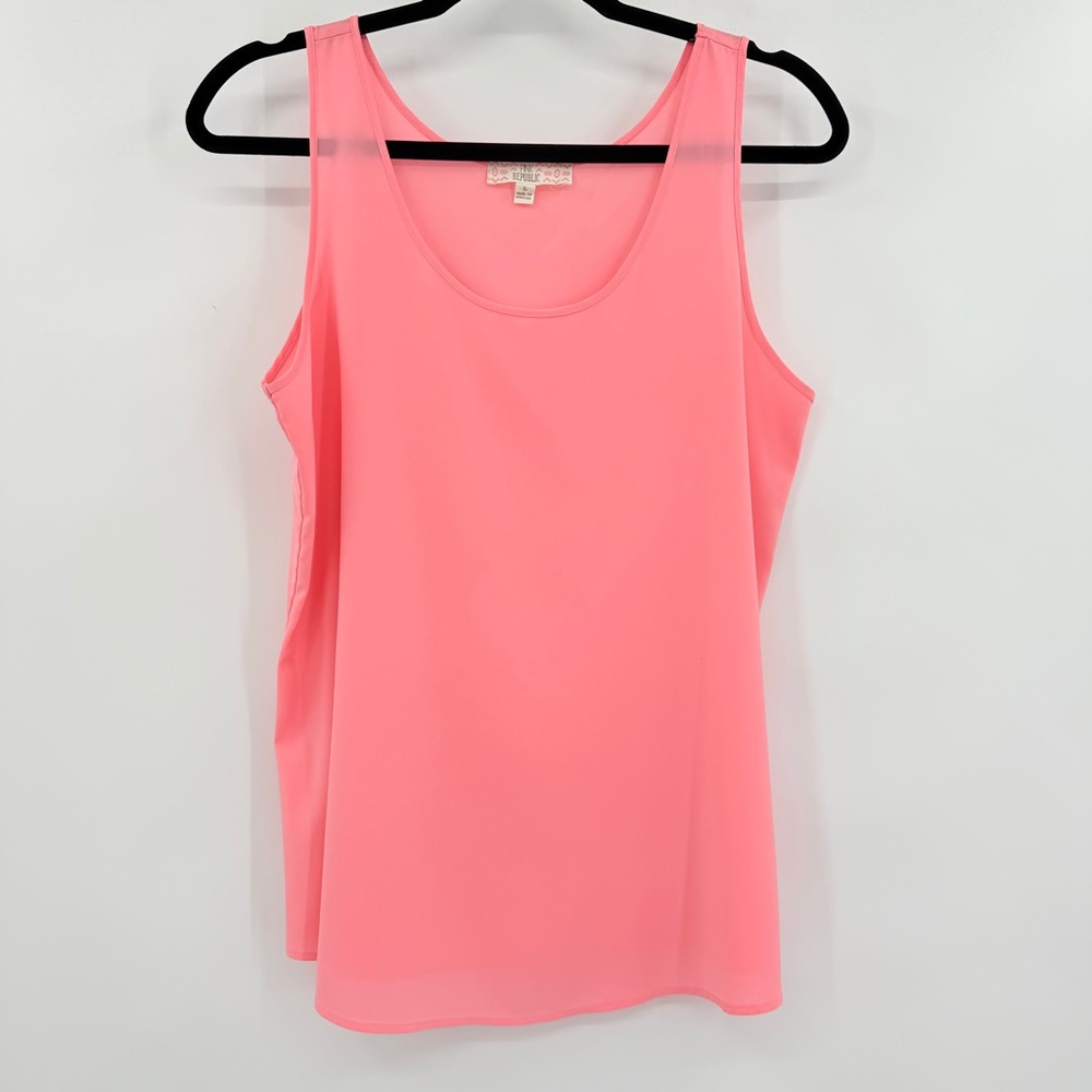 Pink Republic Vibrant Pink Dressy Work‎ Under Blazer/Jacket Tank Top Size Large